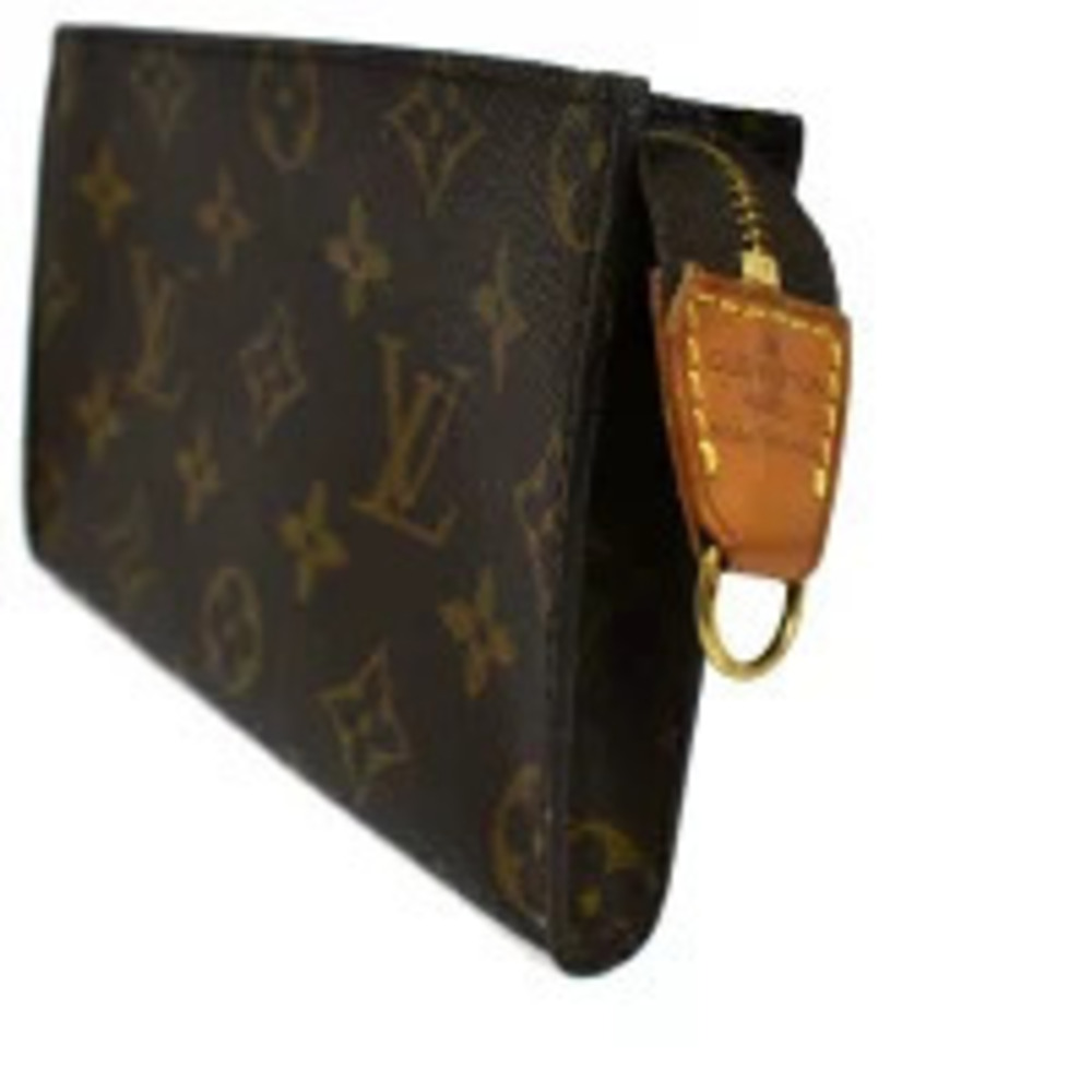 Louis Vuitton attached bag Monogram Pouch Clutch leather Bucket Brown